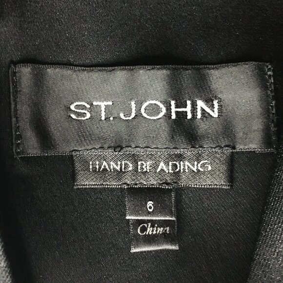 𝐒𝐭. 𝐉𝐨𝐡𝐧 Silk Blend Hand Beaded Mikado Gown - Picture 14 of 16